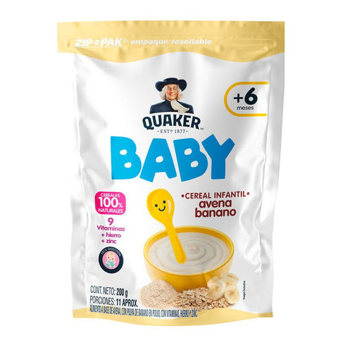 cereal baby quaker 200g banano